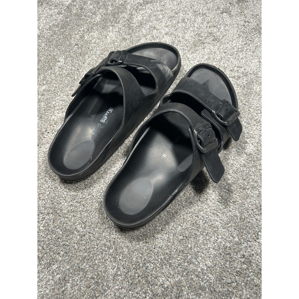 Black Rubber Birkenstocks Men's Size 42 (US Size 9) - Picture 3 of 7
